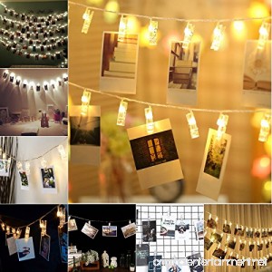 Clip String Lights Coxeer 10Feet 20 LED Photo Clips String Lights Indoor Fairy String Lights for Birthday Wedding Graduation Party Dorms Bedroom Decoration(Warm White) - B01MQ2JYXV