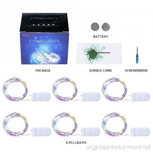 Color Changing Flashing Fairy Lights Battery Operated 6.6ft 20 LEDs 6 Packs Mason Jars Lights Multicolor Fairy lights Twinkle Lights Battery Operated LED String Lights for Decoration - B01MD1RQ6Q