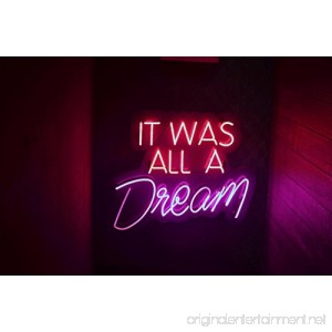 Desung Brand New 14 IT WAS ALL A DREAM (Various sizes) CUSTOM Design Decorated Acrylic Panel Handmade Man Cave Neon Sign Light UT107 - B0799N2943