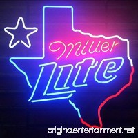 Desung New 20"x16" Miller Texas Neon Sign Man Cave Signs Sports Bar Pub Beer Neon Lights Lamp Glass Neon Light KC09 - B079J33957