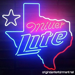 Desung New 20x16 Miller Texas Neon Sign Man Cave Signs Sports Bar Pub Beer Neon Lights Lamp Glass Neon Light KC09 - B079J33957