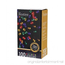 Festive Christmas String Lights Battery Operated Timer LED Multicolor 100 bulbs - B072J2VG3R