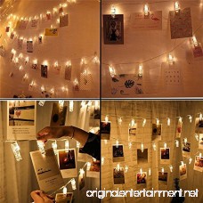 H.YOUNG Wall Deco LED Photo Clips String Lights Perfect For Wedding Surprise Office celebrate And DIY Hanging Phtoes 20 Clips 13 feet Warm White - B01DNMO7E6