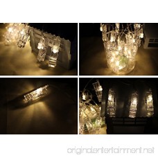 H.YOUNG Wall Deco LED Photo Clips String Lights Perfect For Wedding Surprise Office celebrate And DIY Hanging Phtoes 20 Clips 13 feet Warm White - B01DNMO7E6