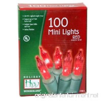 Holiday Wonderland 4003-88 Mini Light Set  Red  100-count - B002RPQPWS