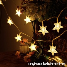 kingleder 25ft 50 LED Xmas Star Light Fairy String Light w/Remote for Christmas Weddings Family Festival Party (Warm White) - B01MXF7SE1