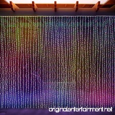 LED Concepts 300-LED Curtain String Icicle Fairy Lights with 8 Lighting Modes – Multi-Color - B01KGDWLLQ