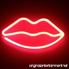 Led Neon Cactus Sign Love Sign Art Decorative Lights Wall Decor Home Party Decoration Kids Room Living Room LED Decorative Neon Lights (Lips - B079DMT8X4