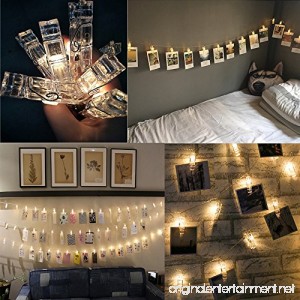 LED Photo String Lights HOMEWE 40 LED Clips Battery Powered Firefly Starry Strand Lights 3 Modes Twinkle Lights for Wedding Party Christmas Home Decor (warm white 11.8 Feet) - B072Q3589B