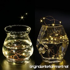 LED Starry String Lights 8PCS 6.5foot Warm White Copper Fairy Lights with 20 Micro LEDs Waterproof Battery Operated for Wedding Parties Table Decoration - B0711MTQ1N