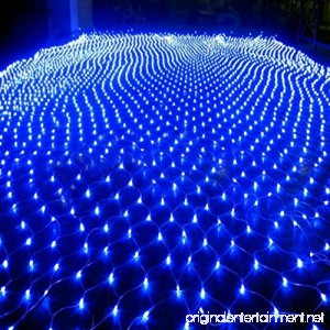 LED String Lights Net Mesh Lights 9.8ft x 6.6ft 204 Dimmable with Remote Control Tree-wrap with 8 modes for Wedding Christmas Outdoor Garden (Blue) - B074W2KWJH