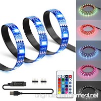 LED Strip Lights 6.6ft 16 Color  LED TV Backlight Strip 5V 5050rgb for 40-60 inch HDTV USB with RF Control  USB Bias Monitor Lighting Accent Lighting to Reduce Eye Strain and Increase Image Clarity - B07DHF2M83