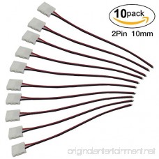 LightingWill 10pcs/Pack Strip Wire Solderless Snap Down 2Conductor LED Strip Connector for 10mm Wide 5050 5630 Single Color Flex LED Strips - B01DM7HCAI