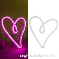 Ling's moment USB & Battery Powered Pink Heart Neon Lights Hanging Wedding Sign  Novelty Decor Lights For Bedroom For Girls Women  Sign For Bedroom Wedding Hawaii Party Wall Dacor Bridal Shower Summer - B073XJ6FBV