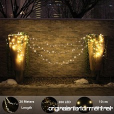 LOUIS CHOICE 200 LED String Lights Plug in String Lights Warm White Light String with Timer Waterproof for Indoor and Outdoor Decoration Low Voltage 66 Feet - B07CQYML74
