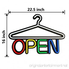 MaxLit 22.5'' X 16'' New LED Tube Neon Sign- OPEN- For Laundromat Dry Cleaner Outfitter Boutique - B073XDHGBM