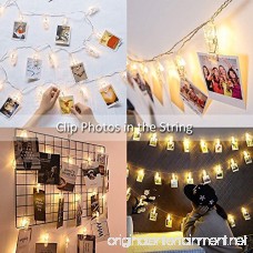 MESUNKA LED Photo String Lights 40 LED Photo Clips String Lights (16.4 ft) Battery Powered for Home Party Decor Hanging Picture Frame for Party Wedding Dorm Bedroom Birthday Christmas Decorations - B07DZZVMP2