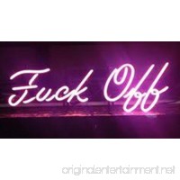 Mirsne neon signs  glass tube neon lights  13" by 11" inch Fuck Off with Clear Background neon signs bar  the best neon sign custom supplied for a wide range of personal uses. - B076BT2X39