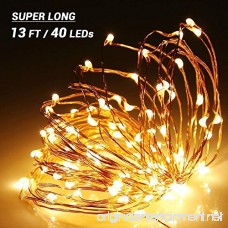 MustWin 6 Pack 13ft 40 LED Fairy String Lights Battery Operated (Included) Starry Copper Wire Fairy Light Firefly Lighting Waterproof Twinkle Indoor Light for DIY Wedding Trees Decoration Warm White - B0793Q78M3