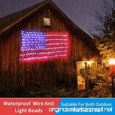 MZD8391 Waterproof American US Flag LED String Light-[UPGRADED LARGER And SAFER]-USA Flag Light/Decorative Hanging Ornaments For Independence Day Memorial Day July 4th (Red Blue White) - B07CC9PV16