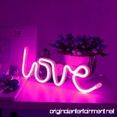 Neon Light LED Love Sign Shaped Decor Light Wall Decor for Valentine's Day Birthday party Kids Room Living Room Wedding Party Decor (purple pink) - B079FW69NQ