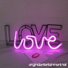 Neon Light LED Love Sign Shaped Decor Light Wall Decor for Valentine's Day Birthday party Kids Room Living Room Wedding Party Decor (purple pink) - B079FW69NQ