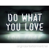 Neon Light Sign Do What You Love Real Glass Handmade 12 x 9.8" … - B01LZOCBTA