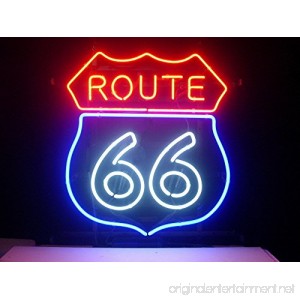New Larger Route 66 Neon Light Sign 20''x16'' L66(No More Long Waiting for WEEKS/MONTHS with Fast Shipping From CA With FREE USPS Priority Mail) - B00X0QXJ68
