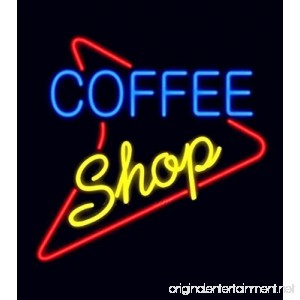 New Star neon Signs Factory Coffee Shop Metal Frame Neon Sign 24x20 Real Glass Neon Sign Light for Beer Bar Pub Garage Room. - B07DRJY7PF