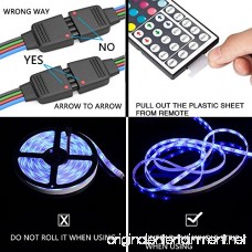 New Ver. Led Strip Lights Kwanan 32.8Ft(10M) Led Light Strip Kit Waterproof DC12V 5050RGB 300leds Flexible Strip Lights with Double PCB 44Key Remote Stronger 3M Sponge Adhesive Tape and 5A Adapter - B079J12WBZ