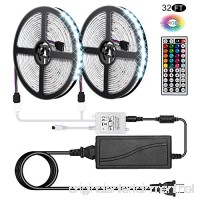 New Ver. Led Strip Lights  Kwanan 32.8Ft(10M) Led Light Strip Kit Waterproof DC12V 5050RGB 300leds Flexible Strip Lights with Double PCB 44Key Remote Stronger 3M Sponge Adhesive Tape and 5A Adapter - B079J12WBZ