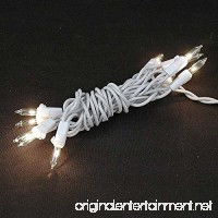 Novelty Lights 10 Light Clear Christmas Craft Mini Light Set  Non-Connectable  White Wire  4' Long - B004O9710U