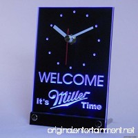 Old Books & Plans on CD It's Miller Time Welcome Bar Beer Table Desk 3D LED Clock Light - B07814HH1Z