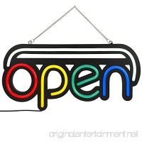 Open LED Neon Light Sign  19.7” x 9.8”  Ultra Bright Neon Multicolor Style  RGB Letter Window Displaying Light  Bar  Restaurant  Store  Salon  Gas Station  Motel  Door - B06XXMWXQP