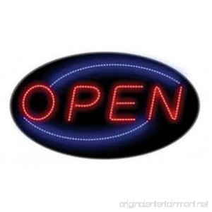 OPEN LED NEON SIGN WITH ON/OFF ANIMATION + ON/OFF SWITCH +CHAIN EXCLUSIVE BY *TOP NEON NEON SIGNS TM LOGO IN SIGN* 19X10 - B0141NYEWG
