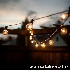 Our Luminosity Project 25ft Globe String Lights Strong Black Wire Great Quality 25 Durable Bulbs (+5 extra) Indoor Outdoor Rooms backyard deck patio wedding or event - B07888LRGK