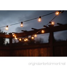 Our Luminosity Project 25ft Globe String Lights Strong Black Wire Great Quality 25 Durable Bulbs (+5 extra) Indoor Outdoor Rooms backyard deck patio wedding or event - B07888LRGK
