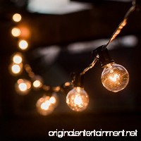 Our Luminosity Project 25ft Globe String Lights  Strong Black Wire  Great Quality  25 Durable Bulbs (+5 extra)  Indoor Outdoor  Rooms  backyard deck patio  wedding or event - B07888LRGK