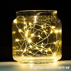 Pack of 10 LED Starry String Lights CR2032 Battery Operated 20 Micro Warm White Fairy LEDs on 3.5ft Silver Coated Copper Wire - B01FQT7NMW