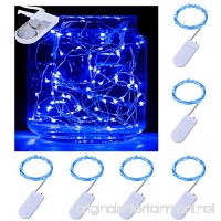 Pack of 6 LED Moon Lights 20 Micro Starry LEDs on Copper Extra Thin Silver Wire  2 x CR2032 Batteries Required and Included  5 Ft (1.5m) for DIY Wedding Centerpiece or Table Decorations (Blue) - B01MU2LE57