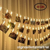 Photo Clip String Lights 20 Photo Clips  Perfect for Hanging Photos  Pictures  Notes  Paintings Card and Memos- 2 2 Meter/7 2 Feet - 3 AA Batteries Powered - B01MQVWAO9