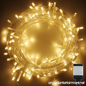 PMS 100-1000 LED String Fairy Lights on Clear Cable with 8 Light Effects Low Voltage Transformer included UL Listed Ideal for Christmas Xmas Party Wedding (400 LED Warm White) - B00X5LQ38O