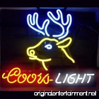 Prang-US Coors Light Deer Neon Signs 17×14 inch  Real Neon Signs made with Glass Tubes  Brilliant Neon Open Sign. Eye-catching Neon Beer Sign. - B075GF4QBS