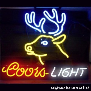 Prang-US Coors Light Deer Neon Signs 17×14 inch Real Neon Signs made with Glass Tubes Brilliant Neon Open Sign. Eye-catching Neon Beer Sign. - B075GF4QBS
