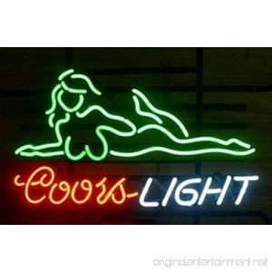 Prang-US Coors Light Girl Neon Signs 17×14 inch Real Neon Signs made with Glass Tubes Brilliant Neon Open Sign. Eye-catching Neon Beer Sign. - B075XRWC7V