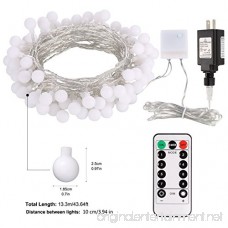 ProGreen 33ft 100 LED Globe String Lights 8 Dimmable Lighting Modes with Remote & Timer UL Listed 29V Low voltage Waterproof Decorative Lights for Bedroom Patio Garden Parties(Warm White) - B01N1F5ISB