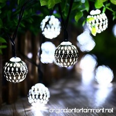 Recesky Battery Operated String Lights with Timer 40 LED 22.5ft Globe Lantern Decor Lighting for Outdoor Indoor Garden Yard Home House Party Wreath Garland Xmas Christmas Tree Decorations - White - B01FLJ0PN6
