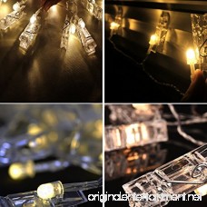 [Remote & Timer] 40 LED Photo String Lights - Adecorty Battery Operated Photo Clips Lights with 8 Modes Twinkle Fairy String Lights Ideal Gift for Christmas Wedding Dorm Bedroom Decor Warm White - B0759MHZVF