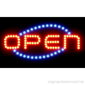 SPRINGROSE Large Neon LED Open Sign with Animation Motion and Constant On Functions | Perfect for Shops Salons Bars Pubs Cafes Gas Stations Motels and Offices!!! - B01BNWH704
