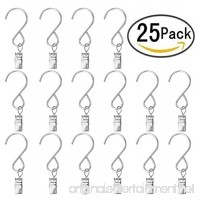 Stainless Steel Decorating Clips  Hanging Clamp Hooks Hanger Clips for String Lights  Curtain  Photos  Home Decoration (25 Pack) - B07213GVXB